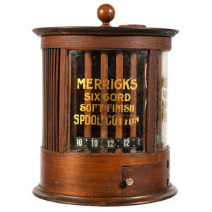 Appraisal: A Merrick's Six Cord Cylindrical Spool Cabinet Late th Early