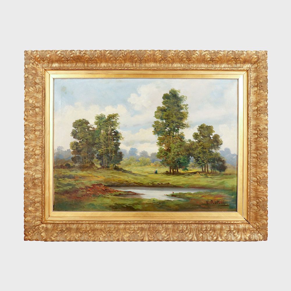 Appraisal: Valerio Rotini - Landscape Oil on canvas signed 'V Rotini'