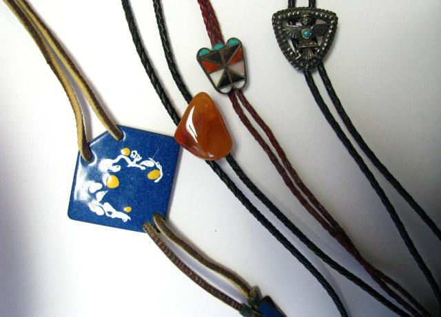 Appraisal: Group of four Native American bolo ties including three braided