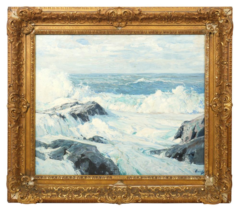 Appraisal: FREDERICK JUDD WAUGH 'BREAKING SURF' OIL PAINTINGFrederick Judd Waugh American