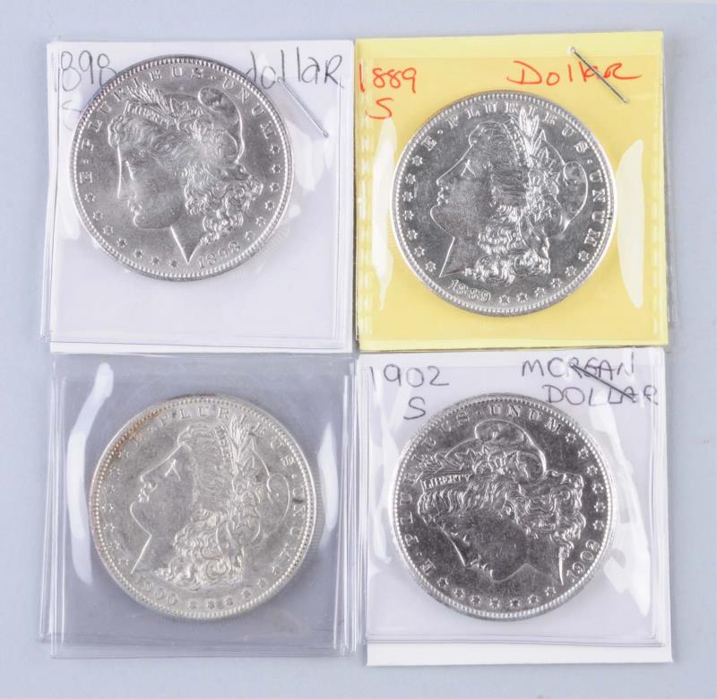 Appraisal: Lot Of Morgan Silver Dollar S AU S MS S