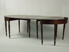 Appraisal: DINING TABLE - Two part Sheraton period drop leaf mahogany