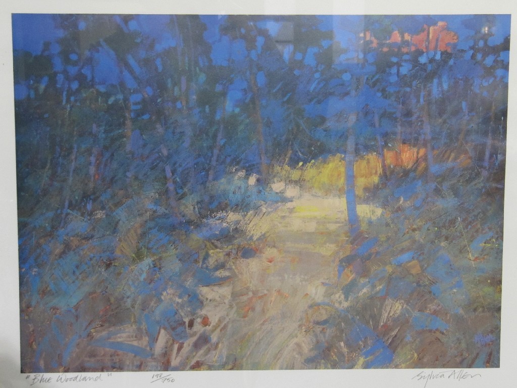 Appraisal: AFTER SYLVIA ALLEN Limited Edition reproduction 'Blue Woodland' signed and