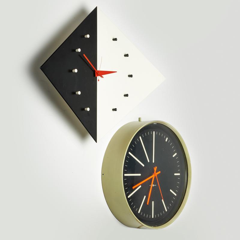 Appraisal: GEORGE NELSON VITRA HOWARD MILLER Reproduction Kite clock and round