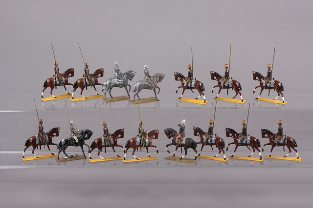 Appraisal: Lot of mounted figures representing Turkish Calvary some alterations