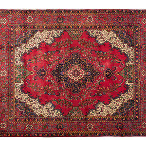 Appraisal: An Indo- or Sino-Persian Wool Rug th Century feet inches