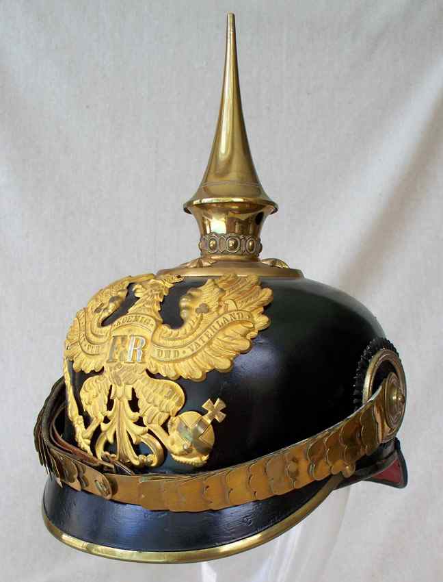 Appraisal: GERMAN WWI INFANTRY OFFICER'S PICKELHAUBE WITH TALL SPIKE Eagle on