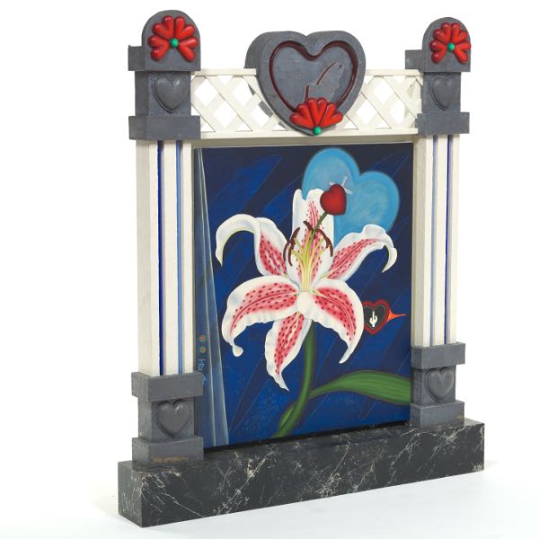 Appraisal: RUDY FERNANDEZ AMERICAN B x Neon Lily Altar Piece Mixed