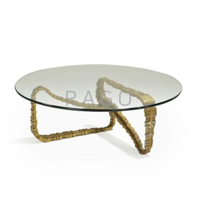 Appraisal: STYLE OF ADRIAN PEARSALL Coffee table USA s Anodized aluminum