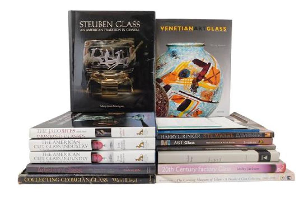 Appraisal: BOOKS Twelve books on antique glass including The American Glass