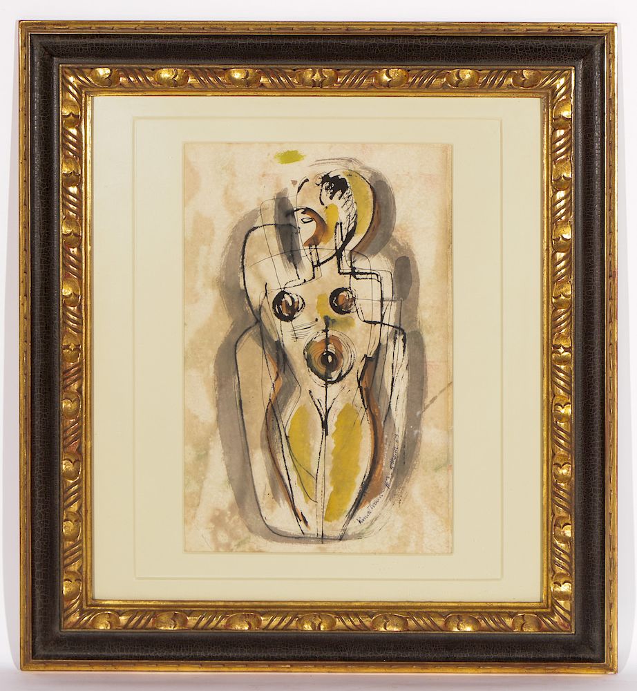 Appraisal: Konrad Cramer - Abstract Female Nude Konrad Cramer American German