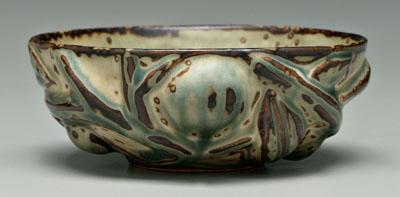 Appraisal: Axel Salto ceramic bowl Danish - runny brown and green