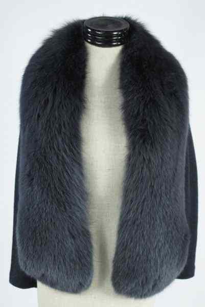 Appraisal: Wool Cashmere and Fur Sweater Badgley Mischkadesigned as a dark