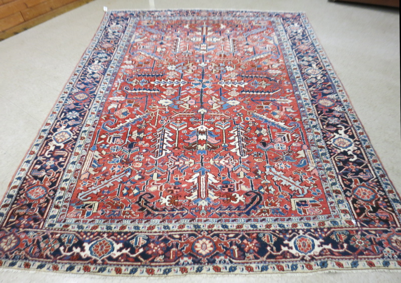 Appraisal: SEMI-ANTIQUE PERSIAN HERIZ CARPET Heris region East Azerbaijan Province northwest