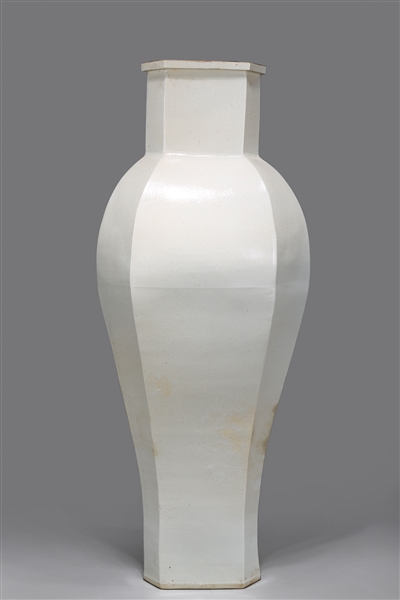 Appraisal: Large Chinese blanc de chine vase with geometric form some