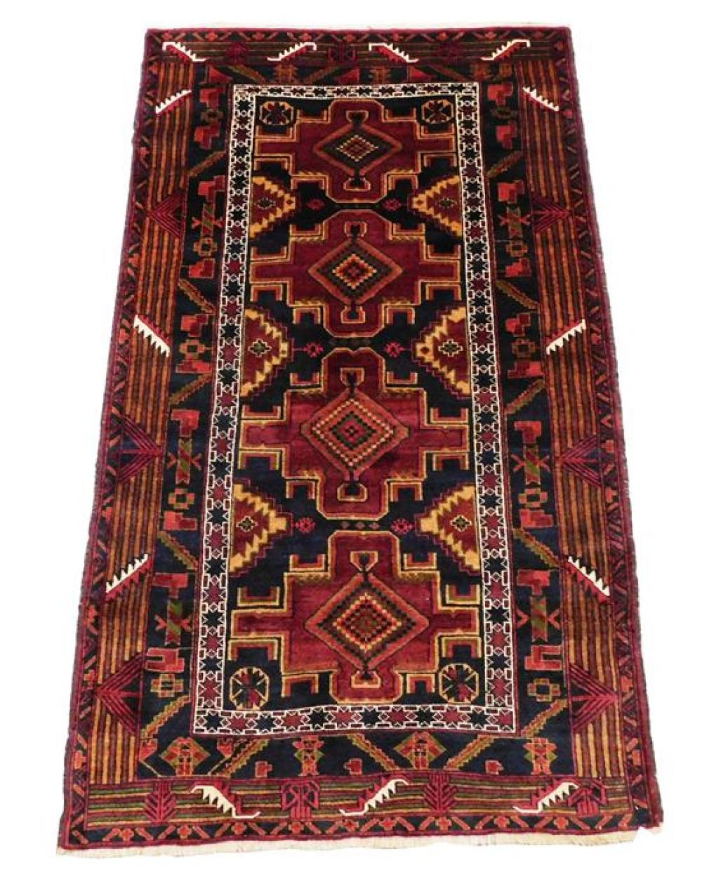 Appraisal: RUG Fine Persian Balooch carpet hand-knotted wool on cotton fibers