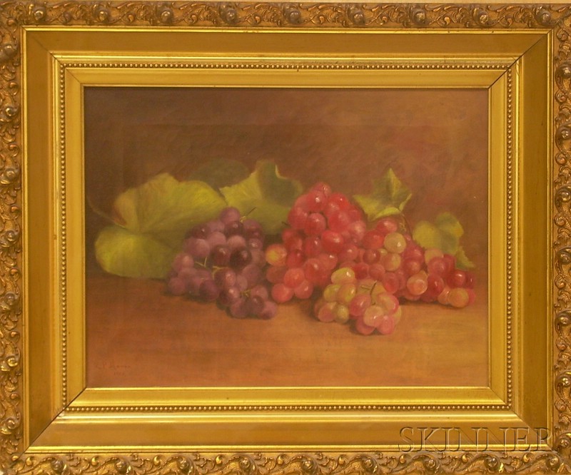 Appraisal: Framed th Century American School Oil on Canvas Still Life