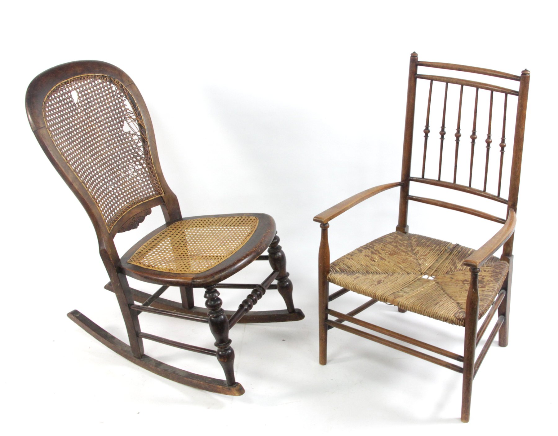 Appraisal: A spindle back armchair in the style of Liberty Co