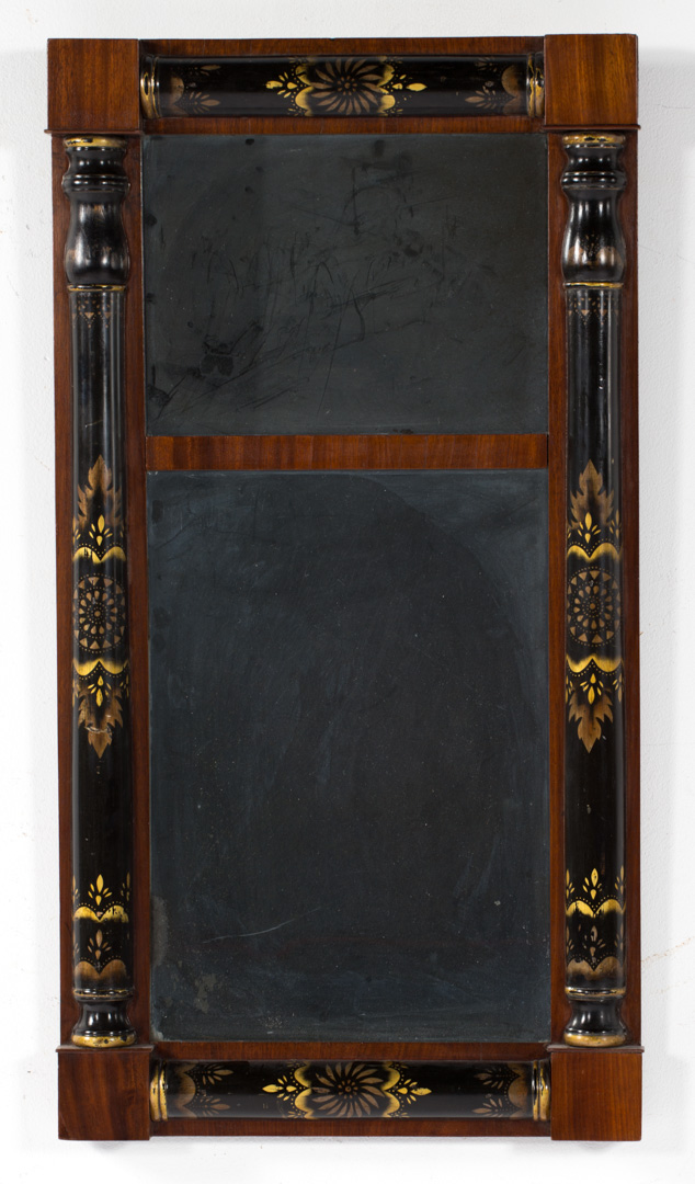 Appraisal: American Classical mahogany looking glass circa Hitchcock Connecticut ebonized and