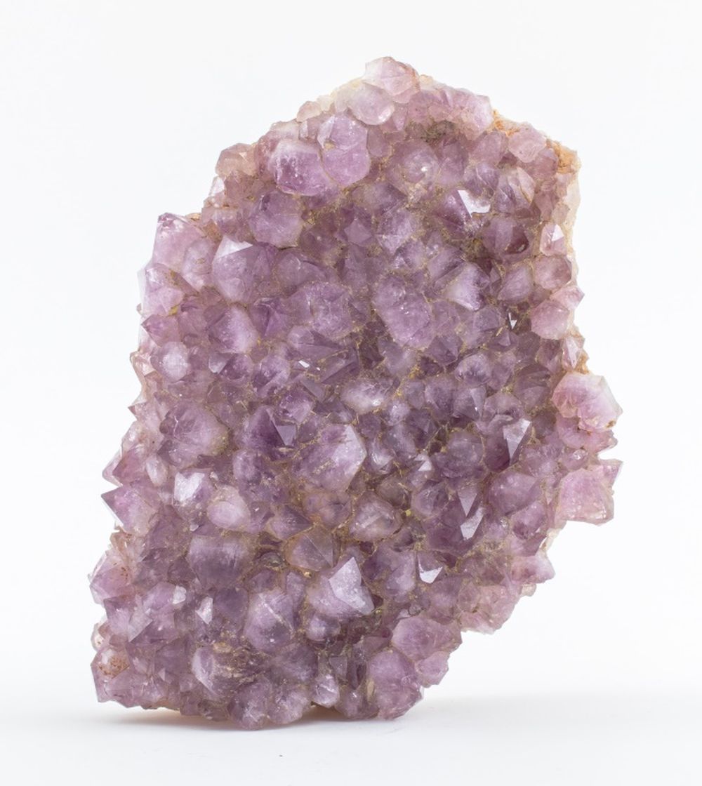 Appraisal: AMETHYST QUARTZ CRYSTAL CLUSTER MINERAL SPECIMEN Amethyst purple rock crystal