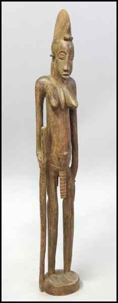 Appraisal: AFRICAN CARVED WOOD BRIDAL FIGURE Senufo Ivory Coast Height ''