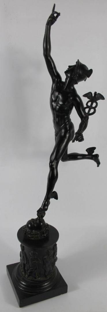 Appraisal: After Giambologna Mercury a thC bronze figure in typical stance