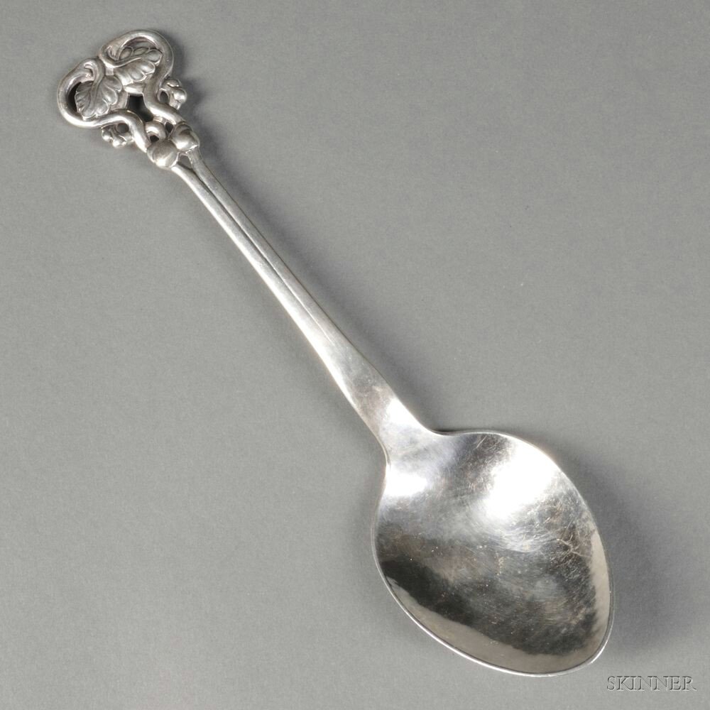 Appraisal: Georg Jensen Sterling Silver Serving Spoon Denmark - pattern number