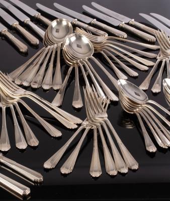 Appraisal: A set of Art Deco silver flatware James Dixon Sons