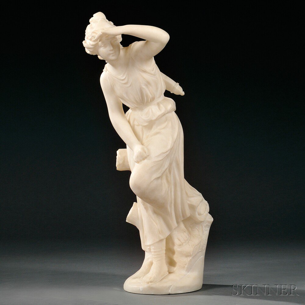 Appraisal: Italian School Early th Century Alabaster Figure of Diana the