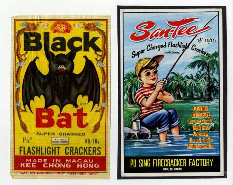 Appraisal: Lot of Firecracker Labels Includes Black Cat San-Tee Noi-Zee Boy