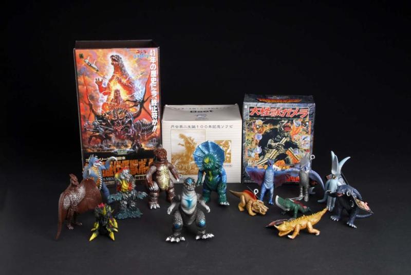 Appraisal: Lot of Godzilla Statues Description Japanese Circa s Made by