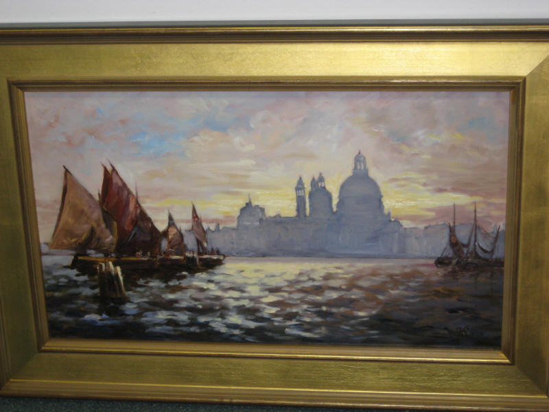 Appraisal: IREK T SZELAG POLISH AMERICAN B Sunset in Venice oil