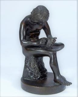 Appraisal: European Grand Tour Boy with Thorn Bronze Figure EUROPE TH