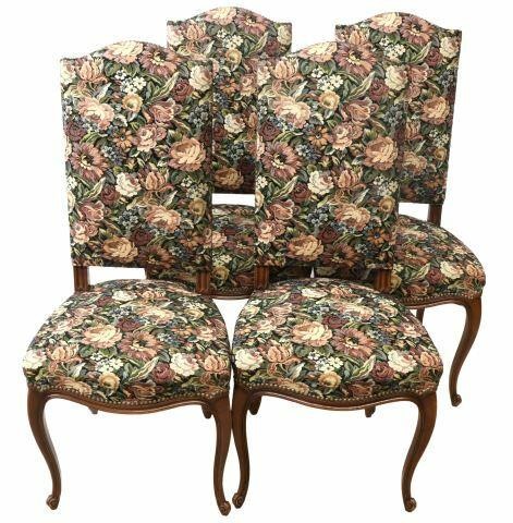 Appraisal: lot of French Louis XV style high back side chairs