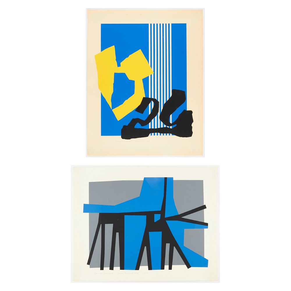 Appraisal: Grp Howard Krisel Abstract Screenprints Howard Krisel American - Group