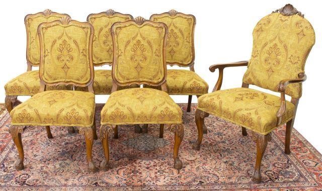 Appraisal: lot of French style dining chairs late th c wood