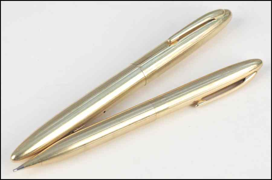 Appraisal: SHEAFFER'S KARAT YELLOW GOLD FOUNTAIN PEN Together with a Sheaffer's