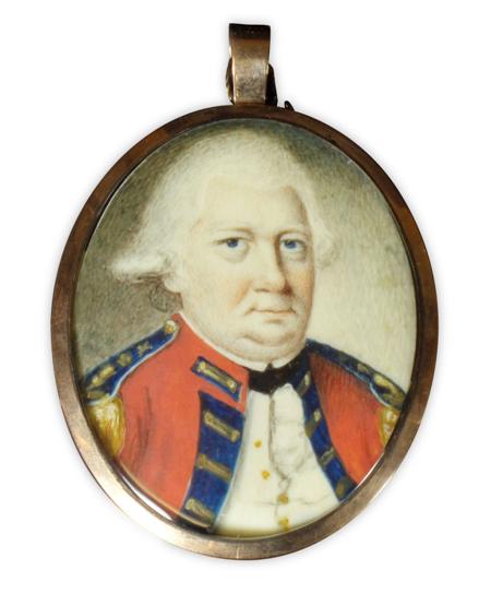 Appraisal: A late th century portrait miniature of Colonel Donald MacDonald