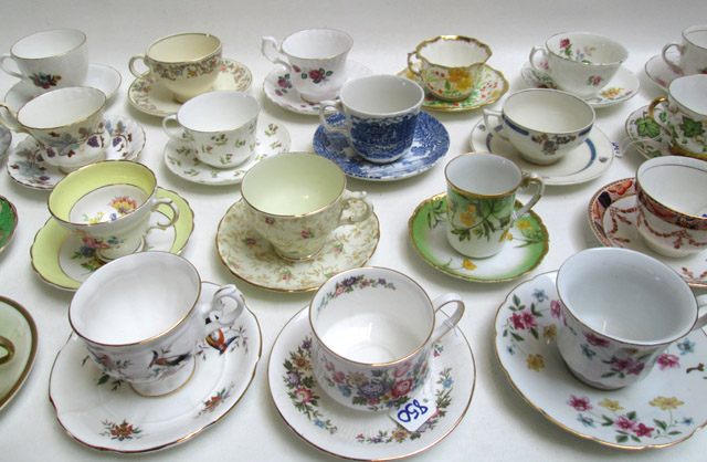 Appraisal: COLLECTION ASSORTED TEACUP SAUCER SETS sets various patterns and makers