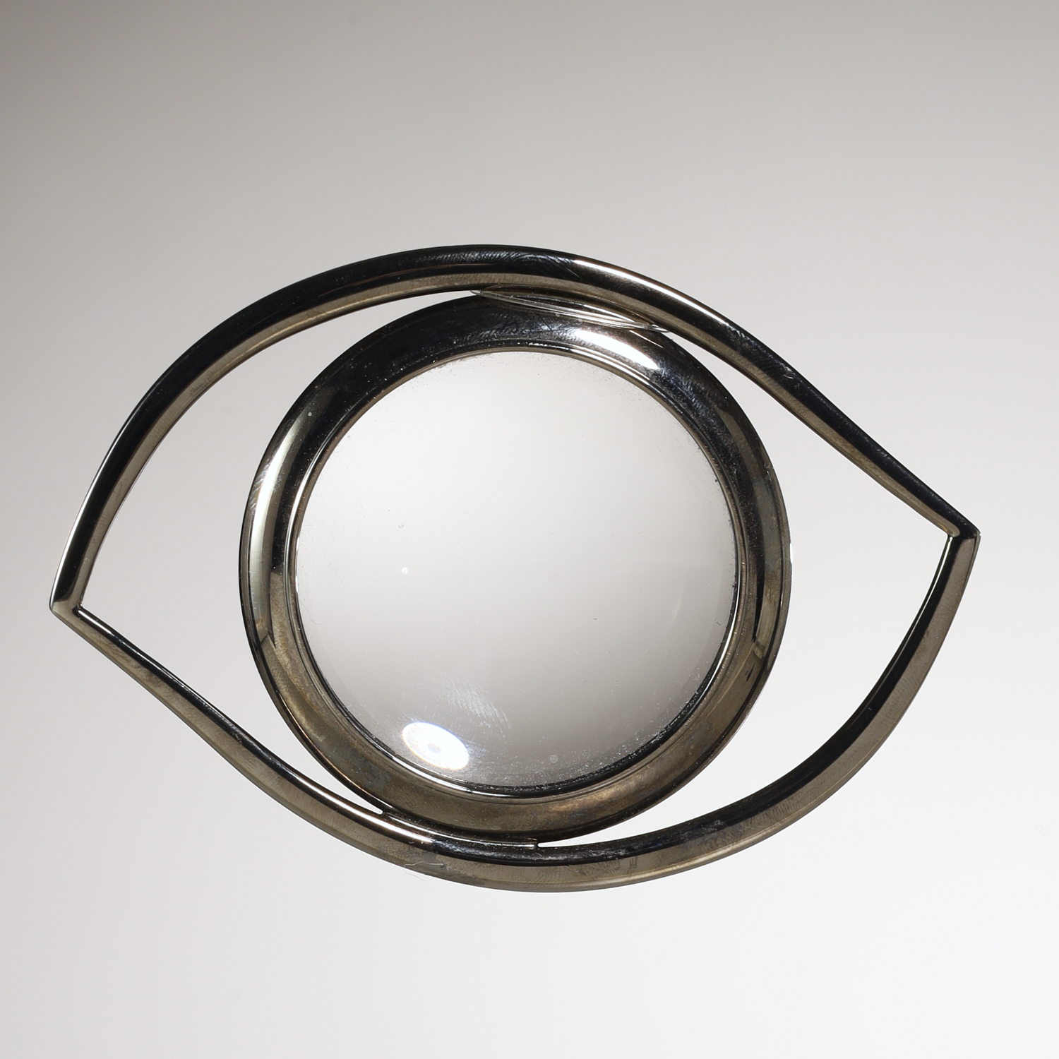 Appraisal: HERMES EYE OF CLEOPATRA MAGNIFYING GLASS th c ruthenium finished