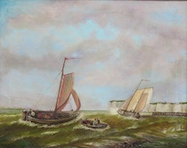 Appraisal: Abraham Hulk Jr British - Dieppe Sailing ships and a