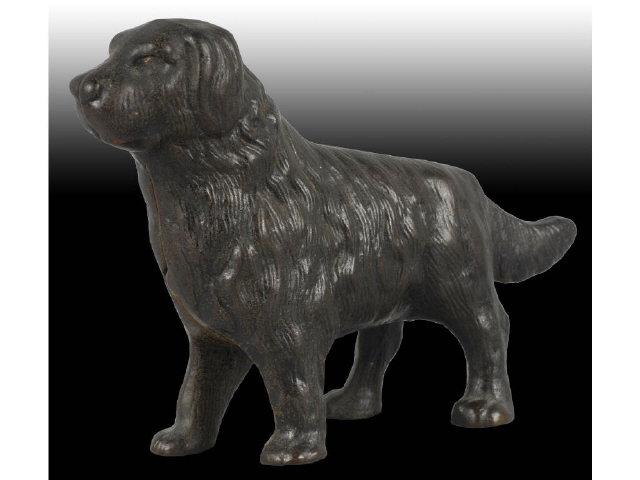 Appraisal: Cast Iron Newfoundland Dog Still Bank Description Made by Arcade