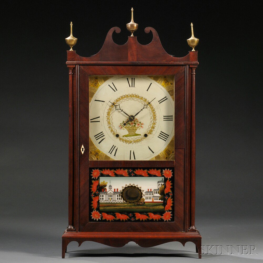 Appraisal: Federal Pillar and Scroll Mantel Clock Seth Thomas Plymouth Connecticut