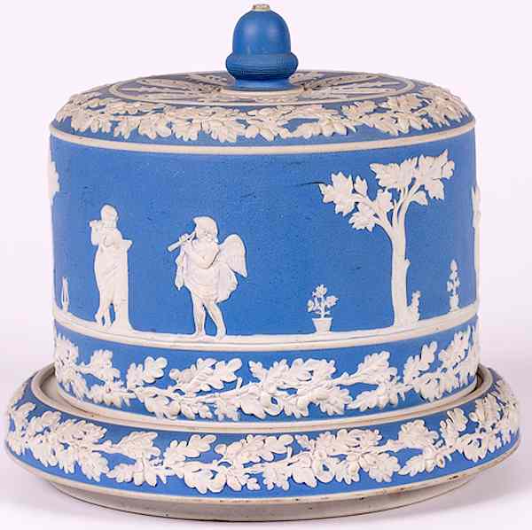 Appraisal: Wedgwood Jasperware Cheese Dish Continental a blue dome covered cheese