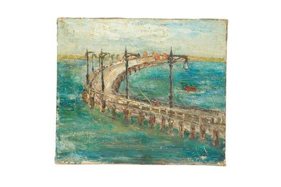 Appraisal: BRIDGE OVER WATER SIGNED HARRY CHASE AMERICAN - Oil on