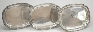 Appraisal: Vintage Christofle Silver Rectangular each with shaped foliate borders two