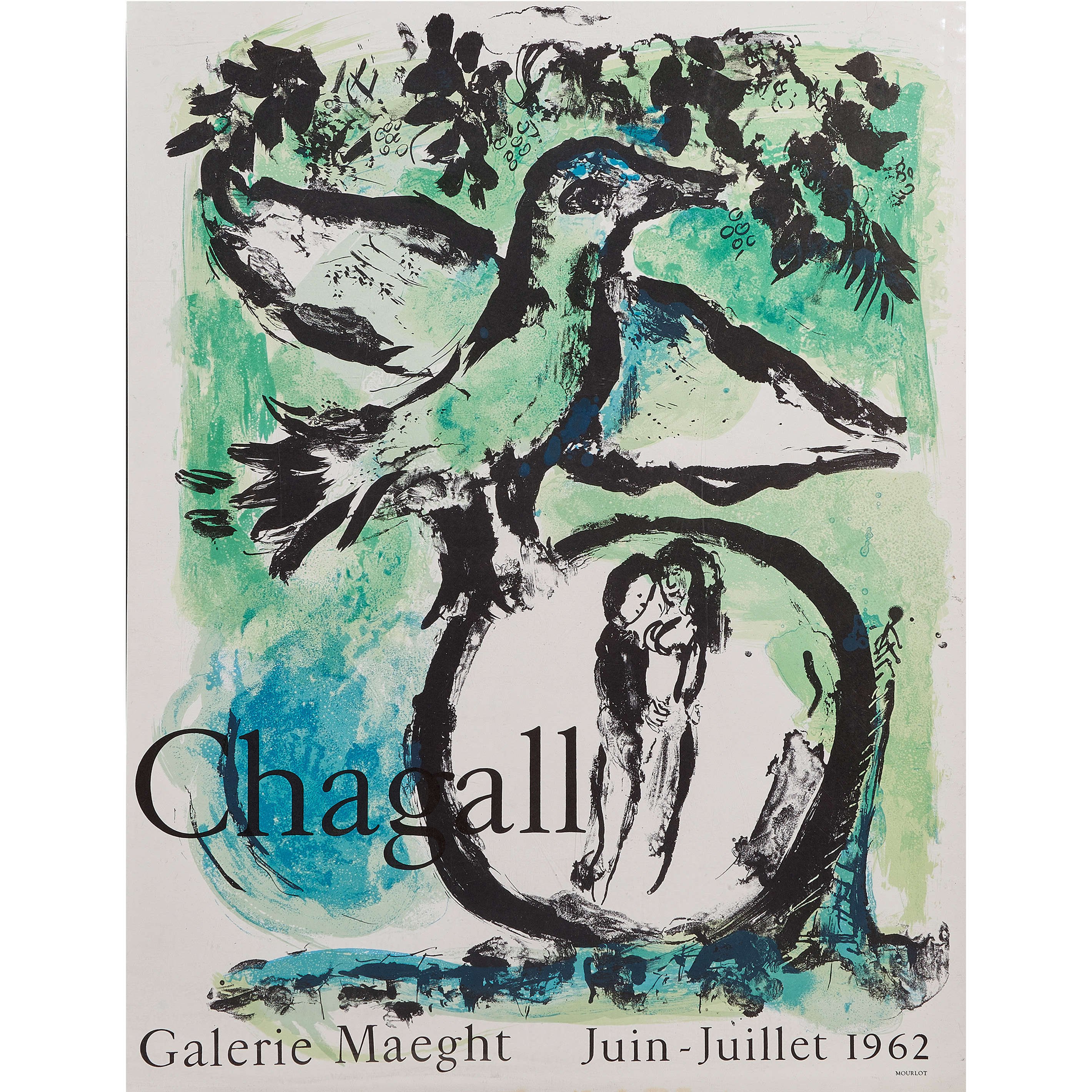 Appraisal: POSTER CHAGALL GALERIE MAEGHT Chagall Galerie Maeght lithographic exhibition poster