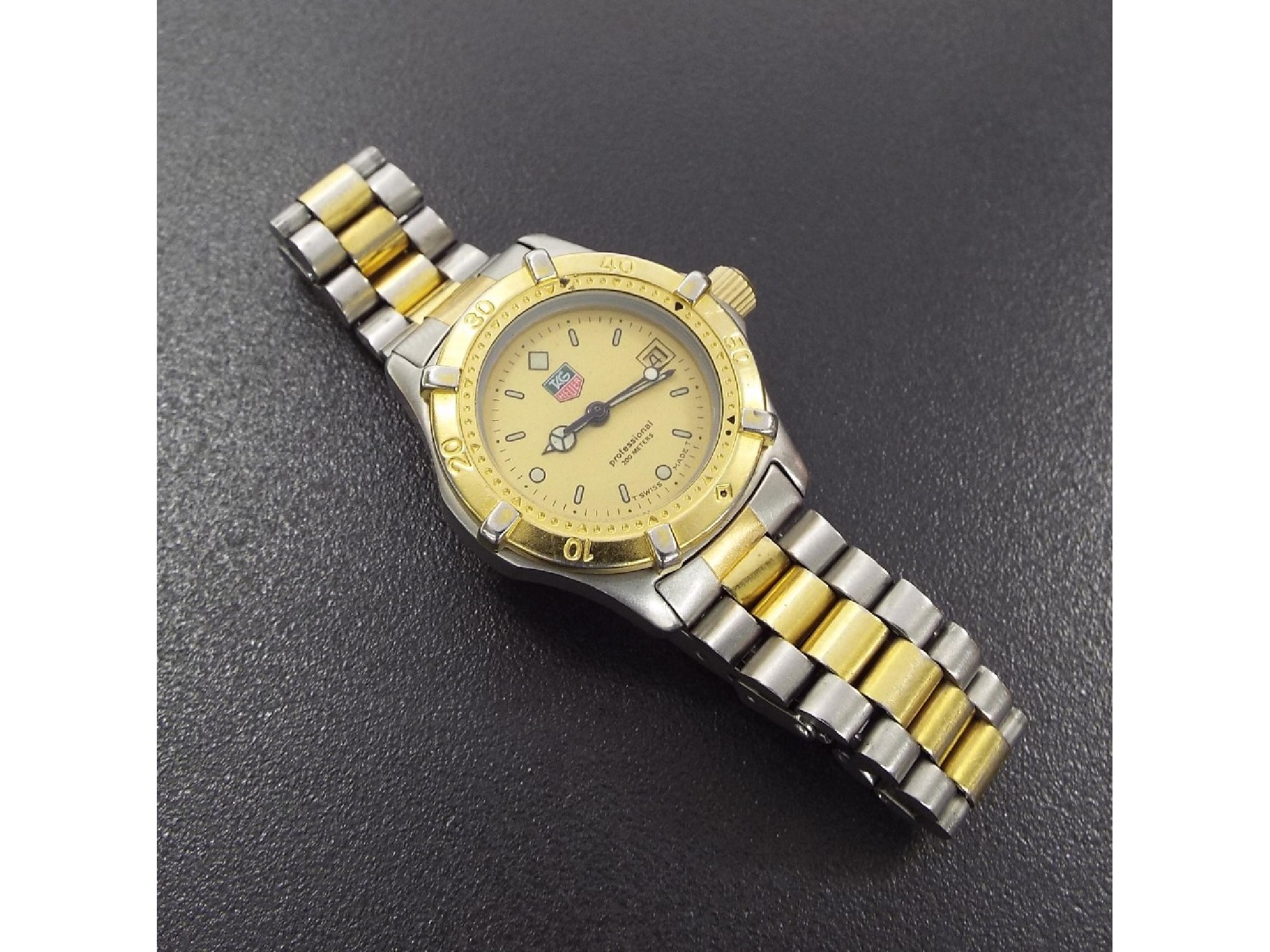 Appraisal: V NVQ Tag Heuer Professional M lady's bracelet watch ref