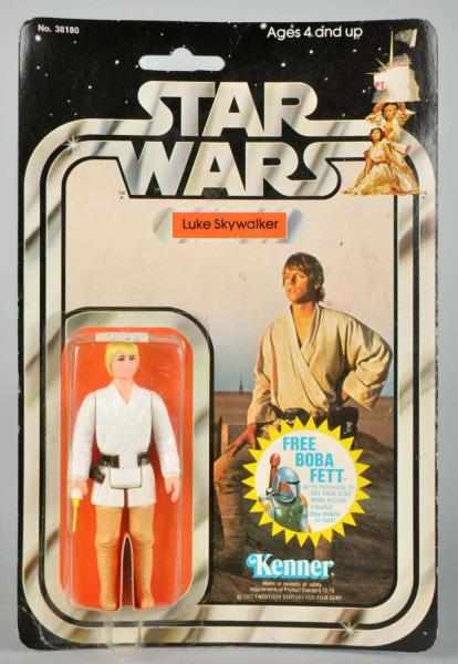 Appraisal: Star Wars Luke Skywalker Carded Figure Description Punched Remnants of