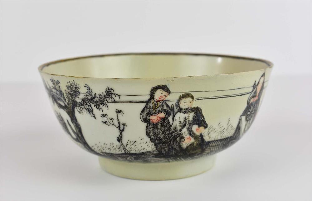 Appraisal: CHINESE EXPORT PORCELAIN BOWLEarly th Century The circular tapering bowl